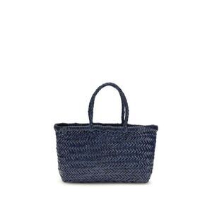 Dragon Diffusion Buffalo Leather Handbag with Top Handle Design Women Blue